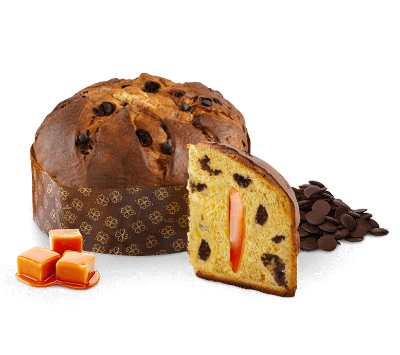 Panettone Nerosale with Chocolate & Salted Caramel
