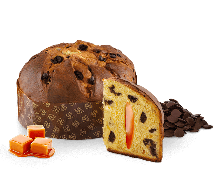 Panettone Nerosale with Chocolate & Salted Caramel